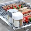 Caja de condimentos cuatro en uno para el hogar, cocina, tapa transparente, tanque de condimentos, caja de compartimentos portátil para barbacoa al aire libre, venta al por mayor