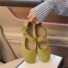 Zapatos planos Mary Jane de nuevo estilo para otoño con punta poco profunda, modernos y versátiles para vestidos, colección 2026