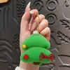 Pingente Pequeno de Natal de Pelúcia Fofo Desenho Animado Chaveiro do Papai Noel Charme para Bolsa de Casal Pequeno Presente Barato