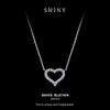 Collar de Plata Esterlina S925 con Moissanita para Mujer Forma de Amor de la Familia T Cadena Clavícula Directo de Fábrica Cadena para el Cuello de Alto Nivel