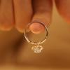 Anillo de Plata de Ley con Diseño de Enredadera y Ramo, Cinta Bicolor, Moissanita, Para Mujer, Nicho S925 Bañado en Oro, Capullo, Estambres de Rosa