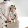 Mameluco de Bebé Verano Estilo Delgado Body sin Mangas para Bebé Mono Estilo Mori Ropa de Verano con Estilo Ropa para Aire Acondicionado y Exterior