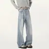 Otoño 2026 Calle Retro Jeans de Color Claro para Hombre Modernos Holgados Casuales de Pierna Recta Hasta el Suelo Azules En Stock