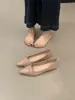 Primer Encuentro: 2026 Nuevos Zapatos de Plataforma para Mujer con Punta Fina en Color Rosa Nude para Primavera/Verano con Moño, Suave Estilo Francés
