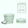 Copo de silicone dobrável em formato de macaron, de grau alimentício, resistente ao calor, portátil, para enxaguar a boca, adequado para viagens ao ar livre e pode ser comprimido para fácil armazenamento