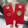 Adesivos de Telefone de Ouro Puro 999 para o Festival da Primavera, Artesanato em Metal de Envelope Vermelho de Alta Qualidade, Presentes para Reunião Anual