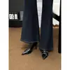 Botines de tacón de aguja con punta fina estilo francés Chuyuji para mujer, nuevo modelo otoño e invierno 2026, elegantes botas ajustadas de tacón alto