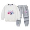 Traje deportivo de otoño para niños y niñas, primavera y otoño 2022, nuevo conjunto de dos piezas informal con pantalones y suéter para bebés