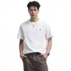 Roupas Masculinas Fengshe / Camiseta Masculina de Algodão de Manga Curta 2026 Novo Verão Estilo Americano Tendência Solta Casual Gola Redonda Manga Meia
