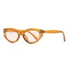 Gafas de sol con montura ojo de gato personalizadas Gafas de tendencia europea y americana Gafas de sol de montura pequeña transfronterizas Nuevo modelo para mujer Anti-ultravioleta de alto nivel