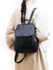 Mochila transfronteriza de cuero suave para mujer, bolsa de trabajo con sensación de alta gama, moderna y versátil, color sólido, mochila pequeña simple para viajes