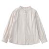 Camisa para Mujer con Cuello Alto, Borde de Hongo, Puño de Encaje, Diseño Chino Nuevo, Estilo Literario Japonés