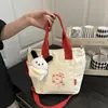 Bolsa de Lona Portátil de Color Contrastante Coreana para Mujer 2025 Nueva de Moda Casual Más Fácil de Combinar Bolso Cruzado Popular Popular Bolso para Viajes Diarios
