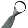 Venta al por mayor de fábrica corbata de negocios para hombre perezoso con cremallera ropa formal gratis negro azul azul marino rayado 48 boda