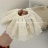 Goma para el pelo rizada de doble capa estilo coreano con un toque de alta gama, Diadema redonda grande de encaje, Elegante accesorio para el pelo de celebridad de internet