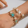 Pulseira de estrela com contas de pérola transfronteiriça europeia e americana, estilo de férias de verão, pulseira simples, joia versátil de nicho de alta qualidade