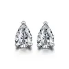 Brincos Ovais em Formato de Coração e Gota d'Água de Prata S925 para Mulheres com Pedra Irregular Moissanite, 0,5 Quilate, 1 Quilate, Fabricante Atacadista