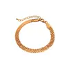Pulsera de Malla Electrochapada en Oro Real de 18 Quilates, Moderna y Versátil, Pulsera Elegante de Nicho, Lujo Accesible, Joyería de Mano de Alta Gama y Exquisita para Mujeres