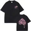 Camiseta Natanael Cano Amor Tumbado Estampa Preguiça Rosa CT