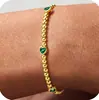 Pulseira Europeia e Americana de Comércio Exterior em Formato de Coração com Contas de 12 Pedras de Nascimento, Fashion, Simples, Personalizada, Estilo Casual, Pulseira com Fio Elástico para Mulheres
