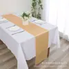 Camino de mesa de satén para eventos de bodas de hotel, mantel de satén de poliéster para comercio exterior, decoración de faldón de mesa, mantel individual de estilo nórdico