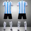 Venta al por mayor rápida de uniformes de fútbol de verano para club, de local y visitante, uniformes de entrenamiento de fútbol para adultos y niños, camisetas de fútbol para hombres y mujeres