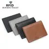 Ventas Directas de Fábrica Transfronterizas Billetera de Cuero Genuino para Hombre al por Mayor RFID Vertical Múltiples Ranuras para Tarjetas Monedero Envío Directo