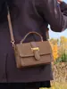 Outono 2025 Novo Estilo Elegante Design de Moda Ombro Único Transversal Retrô Chique Cor Sólida Simples Moda Tendência Bolsa de Ombro