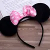 Diadema Cabeza de Mickey Mouse Orejas Negras Spot Diadema de Mickey Diadema de Minnie Diadema de Orejas de Animal Tocados para Fiesta de Graduación
