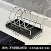 Estante de Almacenamiento Estante para Tapas de Ollas de Escritorio Estante para Tablas de Cortar Estante de Almacenamiento Mickey Estante de Almacenamiento Multifuncional de Acero Inoxidable para Encimera de Cocina