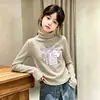 Roupa Íntima de Lã Listrada para Meninas Outono Inverno 2026 Nova Camiseta de Manga Longa Infantil Quente para Bebê Menina Estilosa