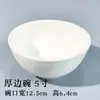 Logo branco puro tigela de arroz espessa tigela de sopa para restaurante comercial tigela grande para macarrão luohan tigela de cerâmica pequena para uso doméstico chinês