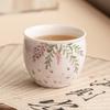 Taza de té con forma de flor de glicina pintada a mano de fábrica, taza de té de porcelana blanca Dehua, taza de té de tamaño pequeño y fino de alta calidad, taza maestra, taza individual