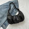 Bolso de nube plisado simple, nuevo bolso de hombro de gran capacidad, de color sólido, a la moda, para el trabajo y la axila, otoño 2023