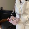 2025 Nueva Bolsa Pequeña Senmeng Bolso de Mujer Moda Pony Boston Almohada Bolso Piel Suave Elegante Bolso de Hombro Cruzado