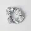 Scrunchie de Cetim Estilo Francês Transfronteiriço, Faixa de Cabelo de Seda Falsa Estilo Coreano, Elástico de Cabelo Floral, Corda de Cabelo Plissada, Acessório de Cabelo