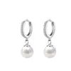 Aretes de perlas de plata de ley S925, aretes retro, aretes de diseño simple y nicho, venta al por mayor