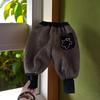 Calça de Inverno Espessa de Veludo Nova 2024 Infantil Acolchoada e de Veludo Xadrez Espessa Quente e Xadrez Casual