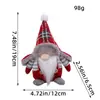 Boneca sem Rosto Transfronteiriça Enfeites de Velhinho da Floresta Chapéu Xadrez da Moda Decoração de Cena com Boneco de Velhinho Tecido