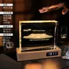 Troféu de Cristal, Medalha, Relógio de Madeira Maciça Personalizado, Lembrança de Evento de Reunião Anual da Empresa para Funcionários, Ornamento Criativo com Acabamento de Alto Padrão