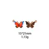 Borboleta Simulada Estampada Colorida DIY Acessórios de Joias em Liga Acessórios de Cabelo Transfronteiriços Pulseira Chaveiro Pingente