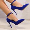 Zapatos de Tacón Alto de Punta Estilo Francés para Mujer, Nueva Moda Primavera/Verano 2025 Casual Bajos Slingback de Tira Única