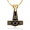 Colgante de Cabeza de Oveja Gótica Europea y Americana de Titanio Colgante de Martillo de Trueno de Thor a la Moda Joyería Collar Venta al por Mayor