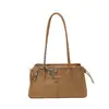 Bolsa de ante grande para axila feminina, nova coleção outono/inverno 2026, bolsa de ombro retrô fashion, acabamento fosco, adequada para o dia a dia
