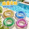Boia Inflável Personalizada em Grande Quantidade com Lantejoulas Completas e Glitter Fluido Dentro Adereço para Fotos para Praia Piscina Brinquedo Inflável Boia de Natação
