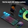 Teclado Bluetooth retroiluminado ruso Adecuado para iPad Teléfono móvil Tableta Teclado luminoso colorido Ratón Español Árabe