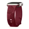 Adecuado para Apple Watches 11/10, Correa de Silicona con Girasol Grande Grabado, Absorbente de Sudor e Impermeable, Correa de Reloj con Hebilla de Figura de Ocho