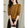 Camiseta Básica Interna para Mulheres, Roupa de Outono, Nova Camiseta Curta 2024, Blusa Bonita, Rejuvenescedora, Camiseta Elegante de Renda de Manga Longa