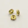 Redondo Banhado a Prata Borda Reta Colorido Diamante Cor Pura Vermelho Inserido Espaçador Espaçadores Soltos Acessórios para Pulseira Colar Joias DIY