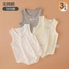 Body de Verano para Bebé sin Mangas Jumpsuit para Recién Nacido Chaleco Traje de Gateo Triangular de Algodón Fino